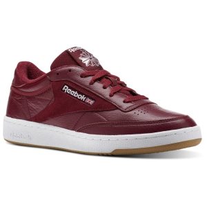 Reebok Club C 85 ESTL Turnschuhe Herren - Bordeaux/Weiß/Bordeaux - DE 539-HDT